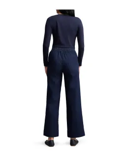 Blue Illusion Wide Leg Tailored Jeans-Dark Denim Size 8 for rent on The Volte - image 4