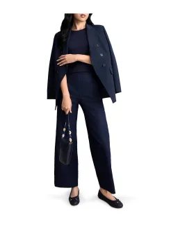Blue Illusion Wide Leg Tailored Jeans-Dark Denim Size 8 for rent on The Volte - image 2