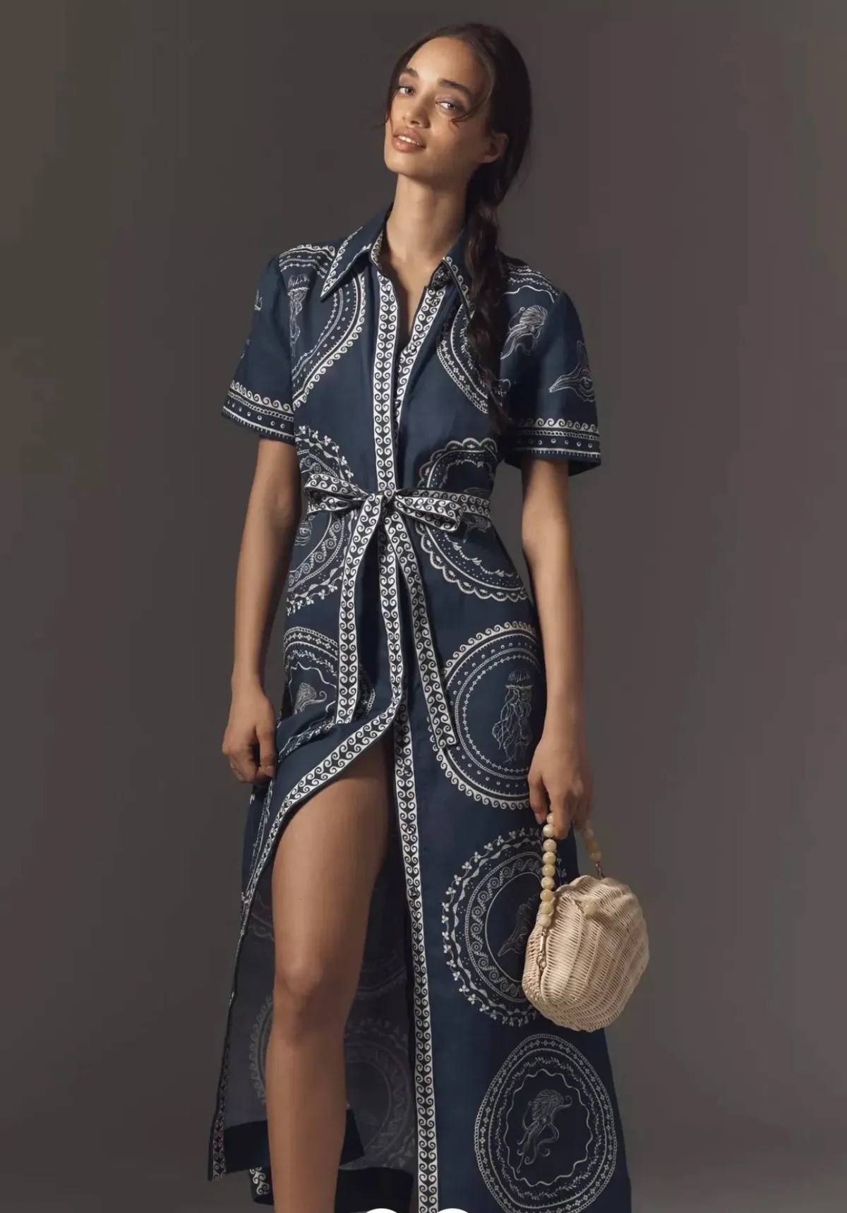 Alemais Oceane Midi Linen Shirt Dress Size 6 fits an 8 too - Image 1