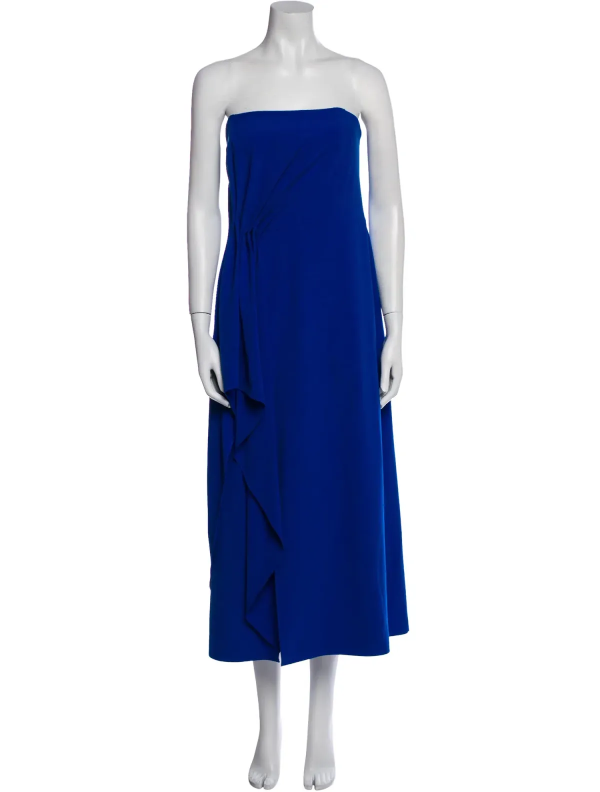 Halston Heritage Strapless Midi Cobalt Blue Size M - Image 1