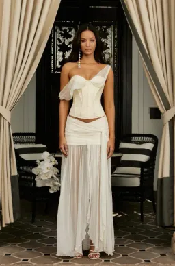 Sanea Season Saneha Corset Sita Skirt Set Cream Size S / AU 8 for rent on The Volte - image 1