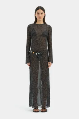 Sir the Label Lisander Long Sleeve Dress Polka Dot Nero Size 1 for rent on The Volte - image 2