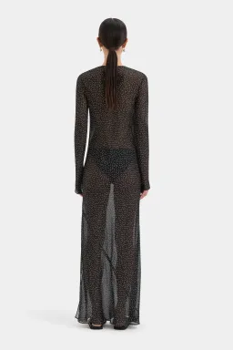 Sir the Label Lisander Long Sleeve Dress Polka Dot Nero Size 1 for rent on The Volte - image 7