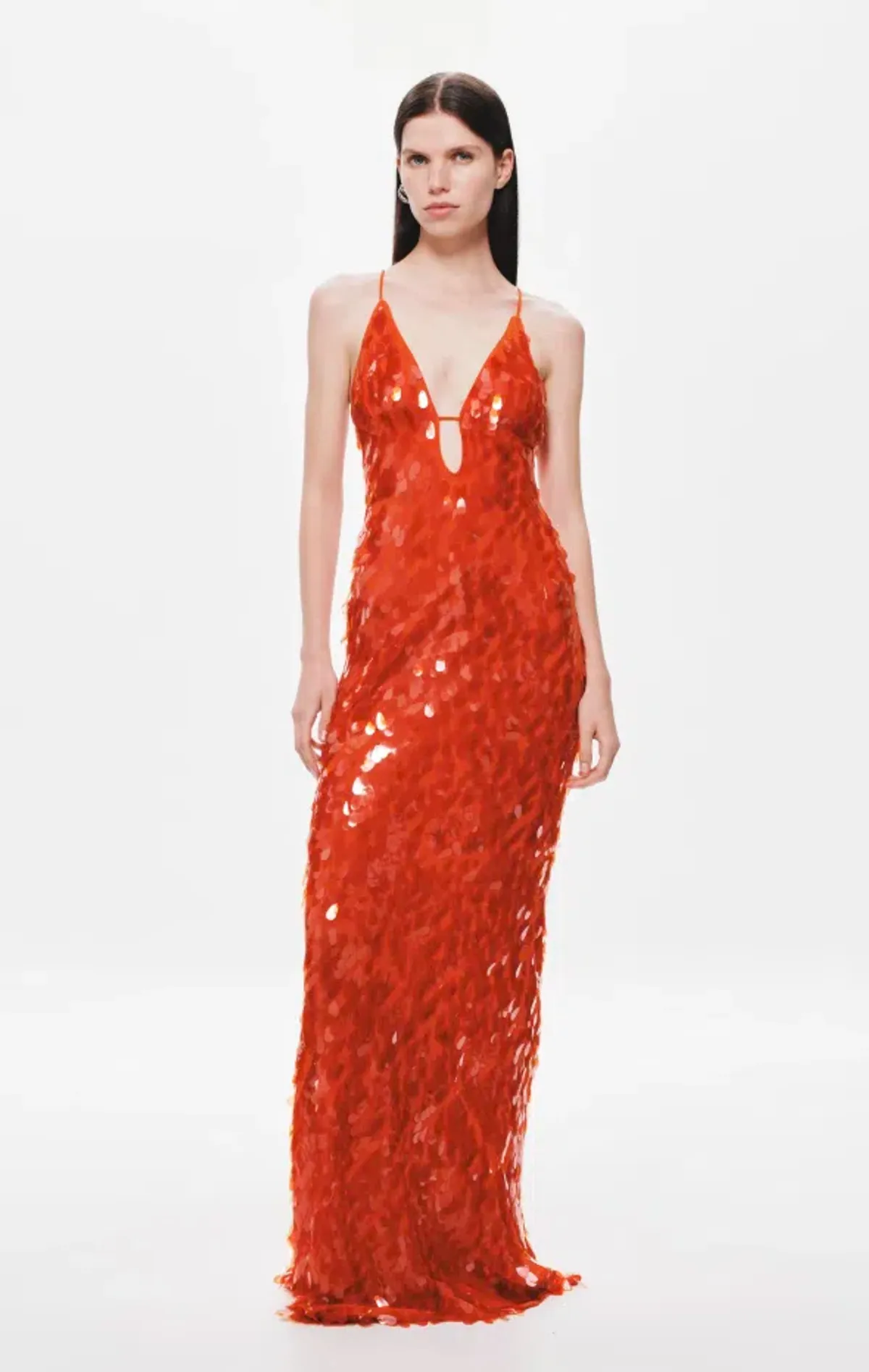 Misha Sapphire Sequin Maxi Dress in Red Sequin Size M / AU 10 - Image 4