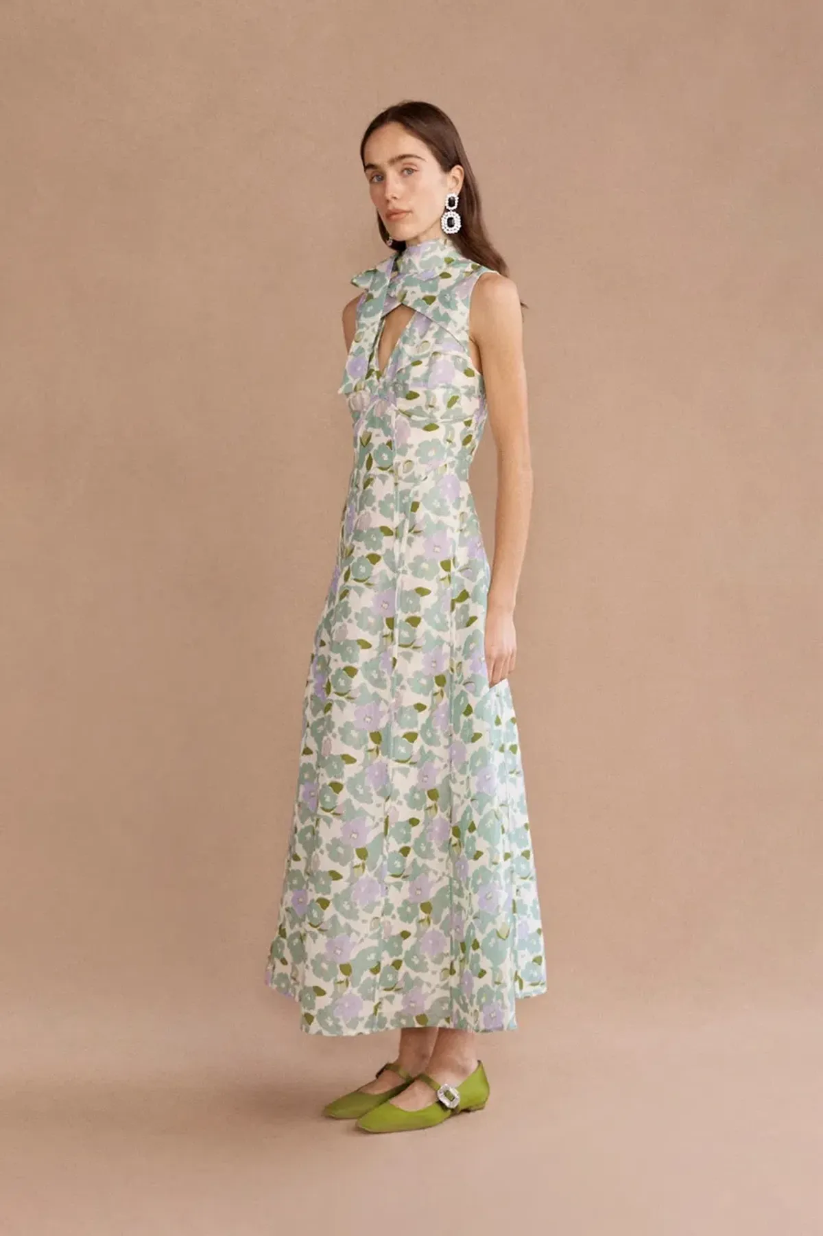 Lovaan Stevie Midi Dress Cascade Floral Size 8 - Image 3
