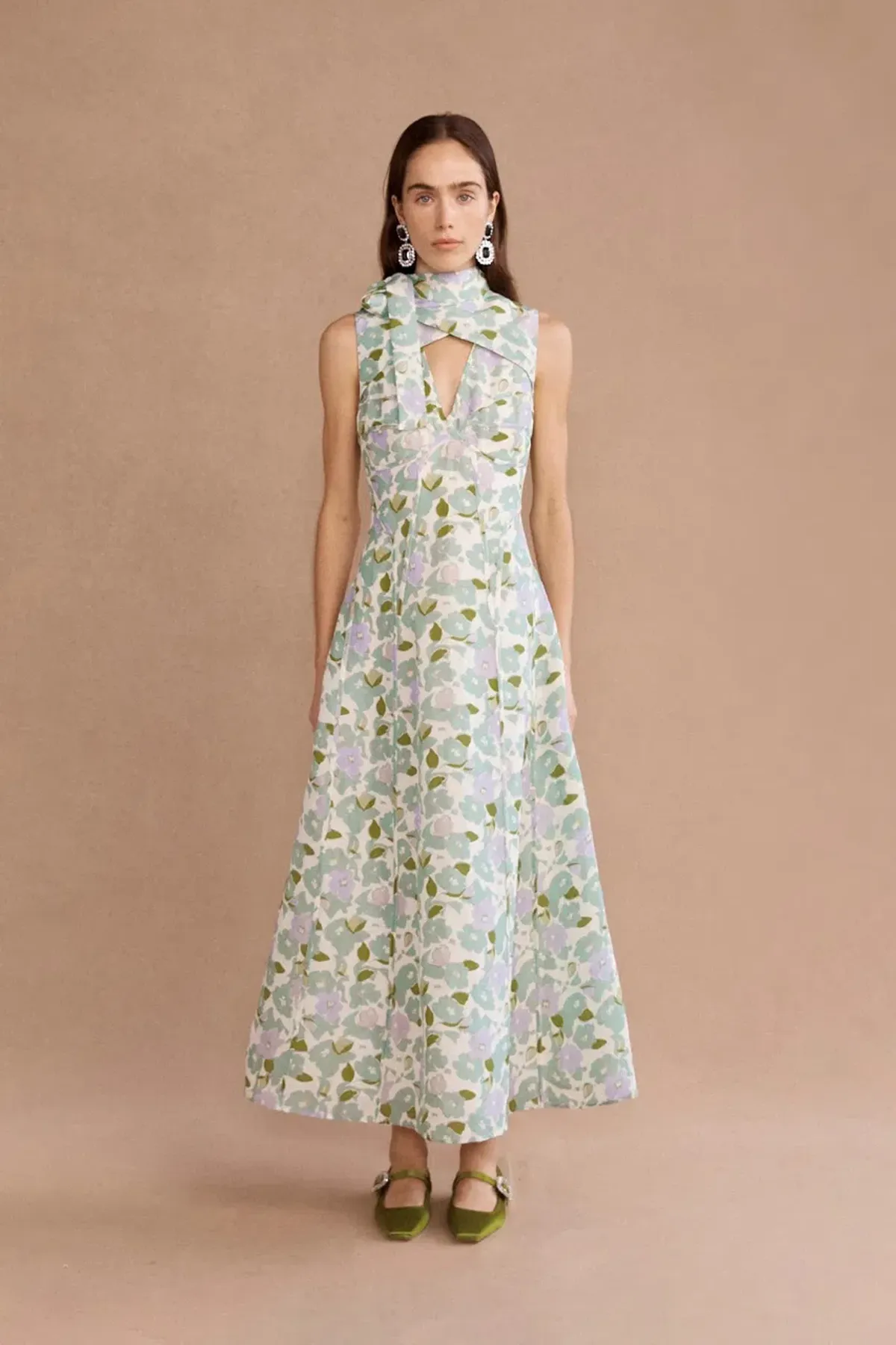 Lovaan Stevie Midi Dress Cascade Floral Size 12 - Image 1