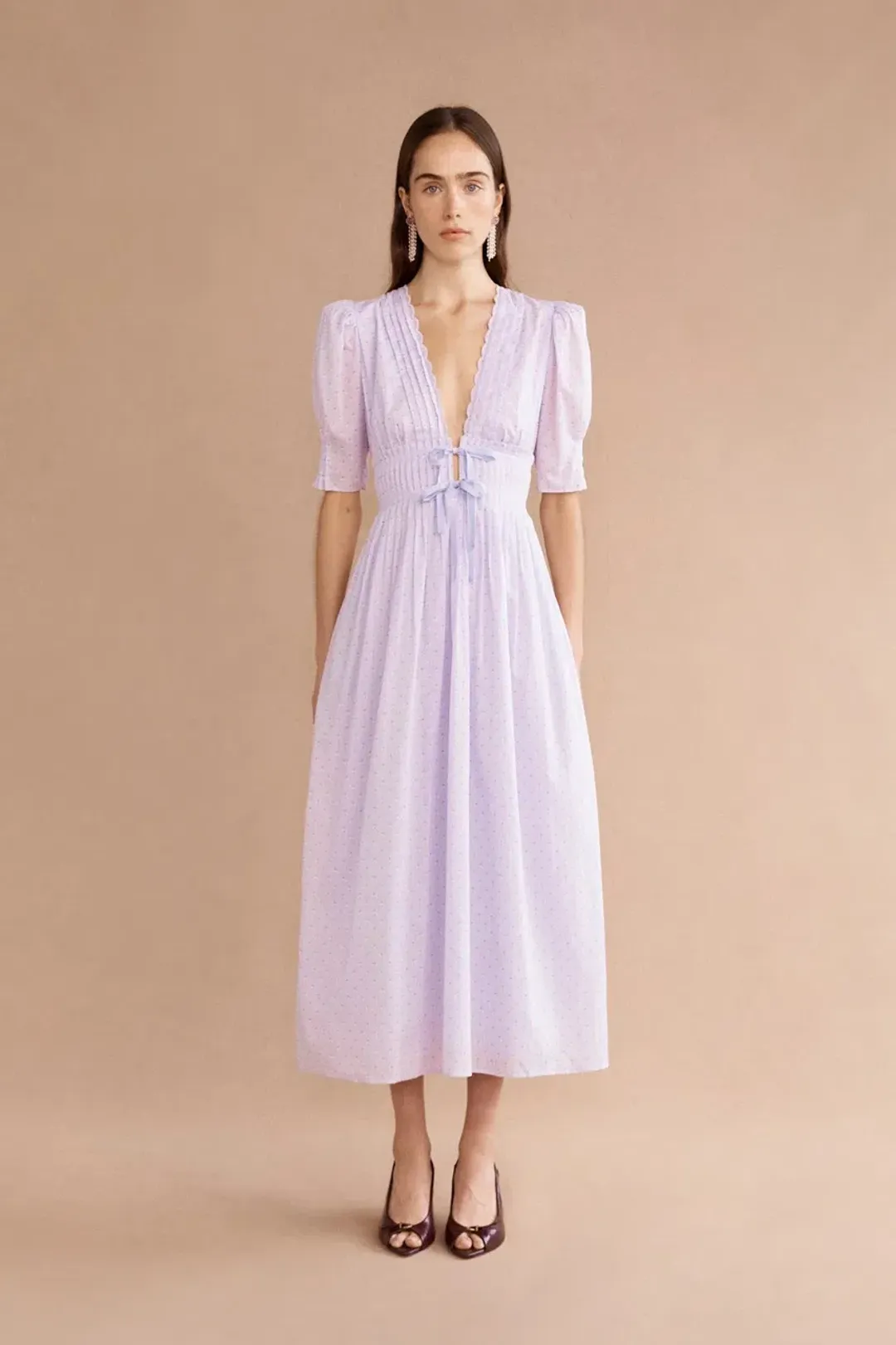 Lovaan Boehm Midi Dress Lilac Size 12 for rent on The Volte - main image