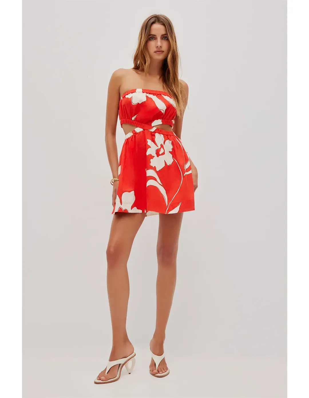Aje Studio Mireya Strapless Mini Dress Pink Size 10 for rent on The Volte - main image