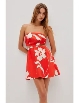 Aje Studio Mireya Strapless Mini Dress Pink Size 10 for rent on The Volte - image 1