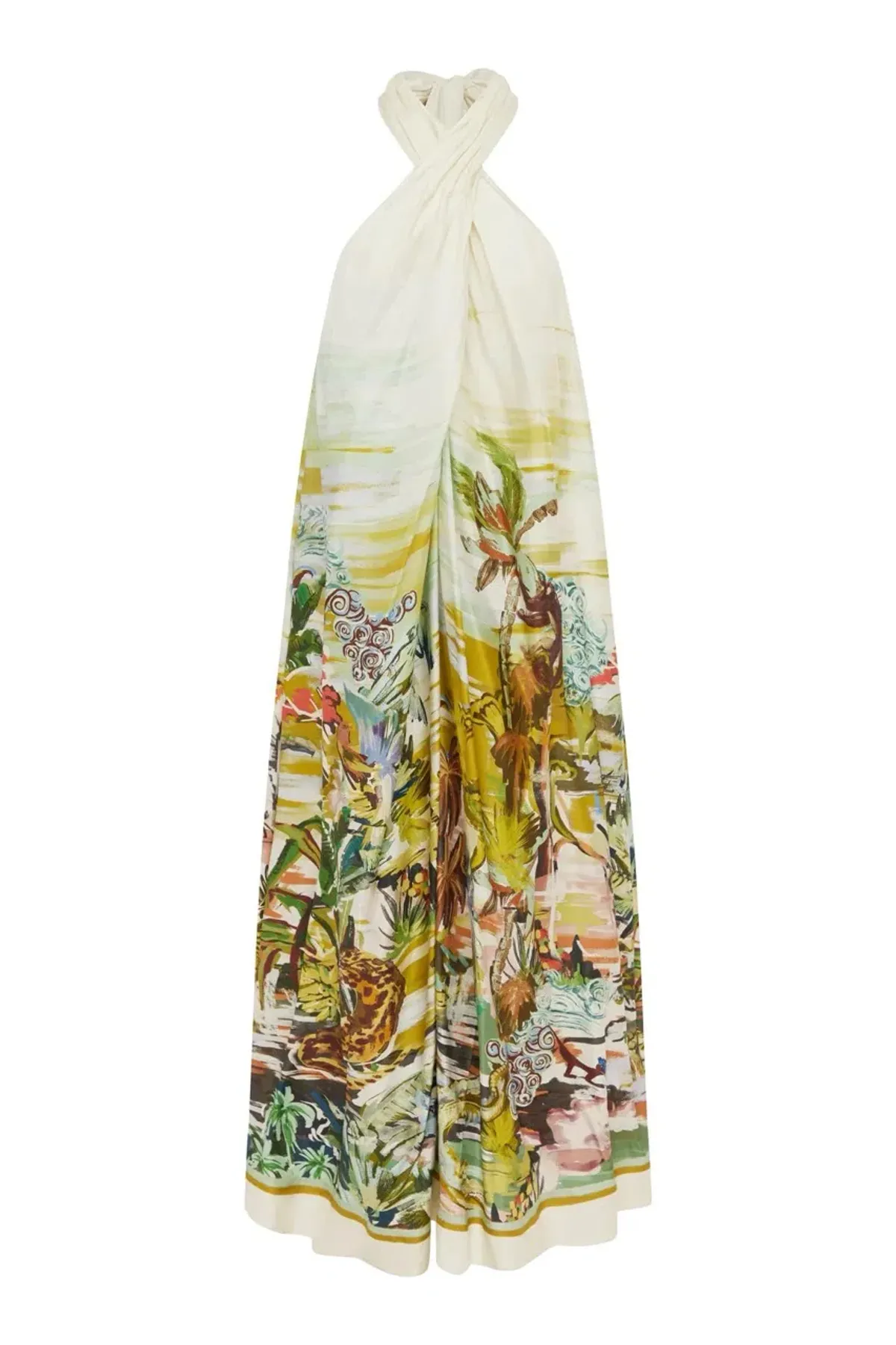 Alemais Jungle Boogie Silk Halter Dress Size 8 - Image 5