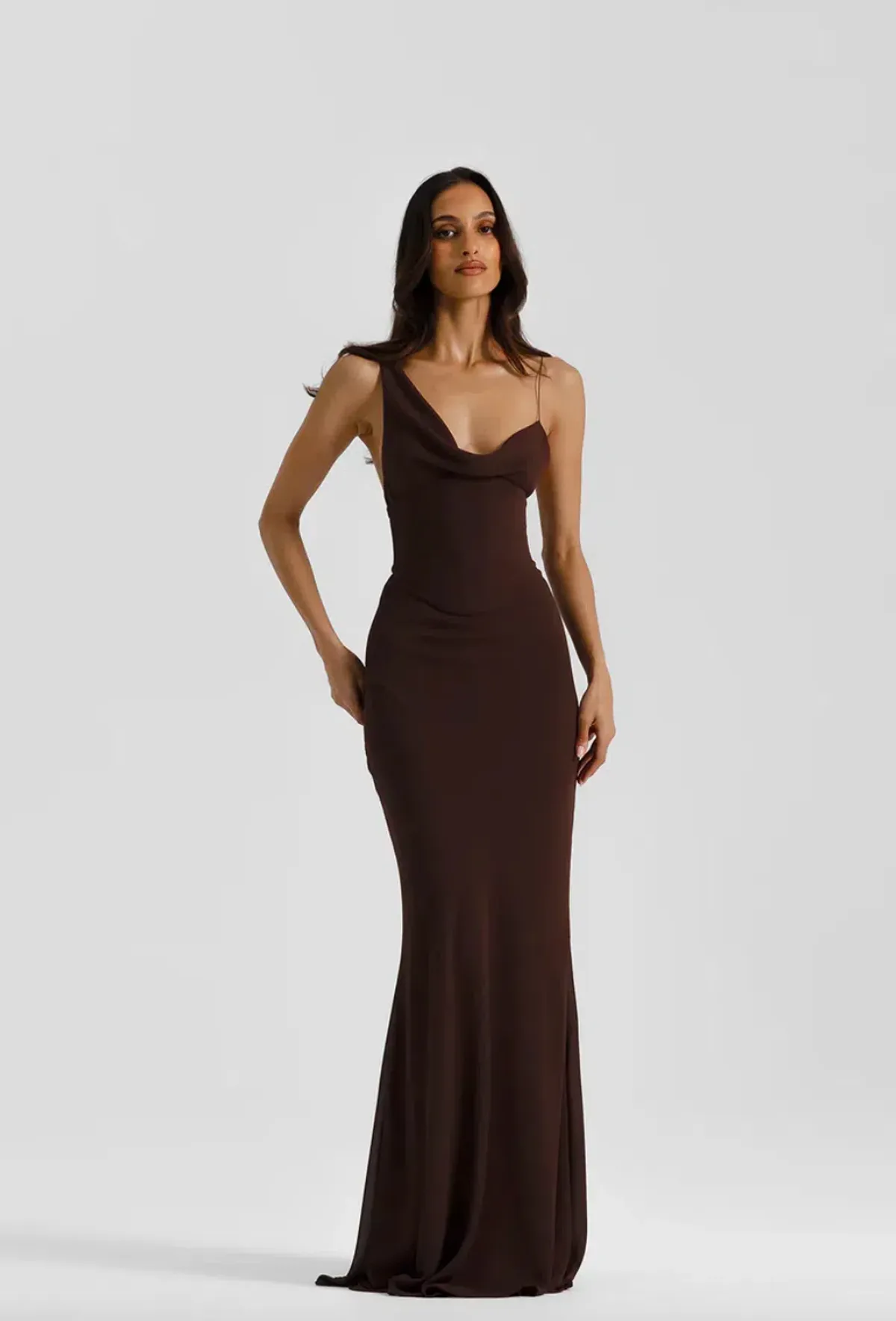 Natalie Rolt, Hallie Gown, brown, maxi, size 0 - Image 1