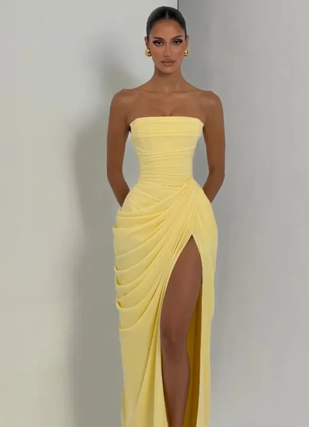 BABYBOO CYRA MAXI DRESS LEMON XS - Image 1