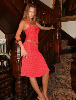 Dear Frankie Saskia Corset and Midi Skirt Scarlet 8 for rent on The Volte - image 1