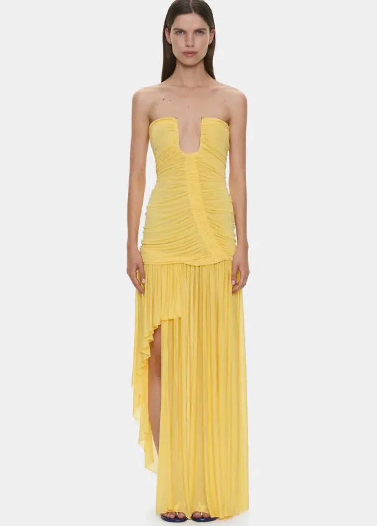 Christopher Esber Arced Orion Strapless Gown in Soleil Size 8 - Image 1