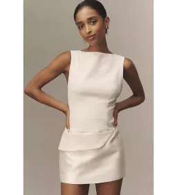 Rachel Gilbert Rikki Sleeveless Mini Dress in Ivory Size 1/AU8 for rent on The Volte - image 1