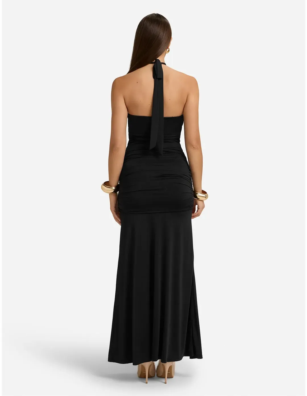 Runaway The Label Alola Halter Maxi Dress Black Size M for rent on The Volte - main image