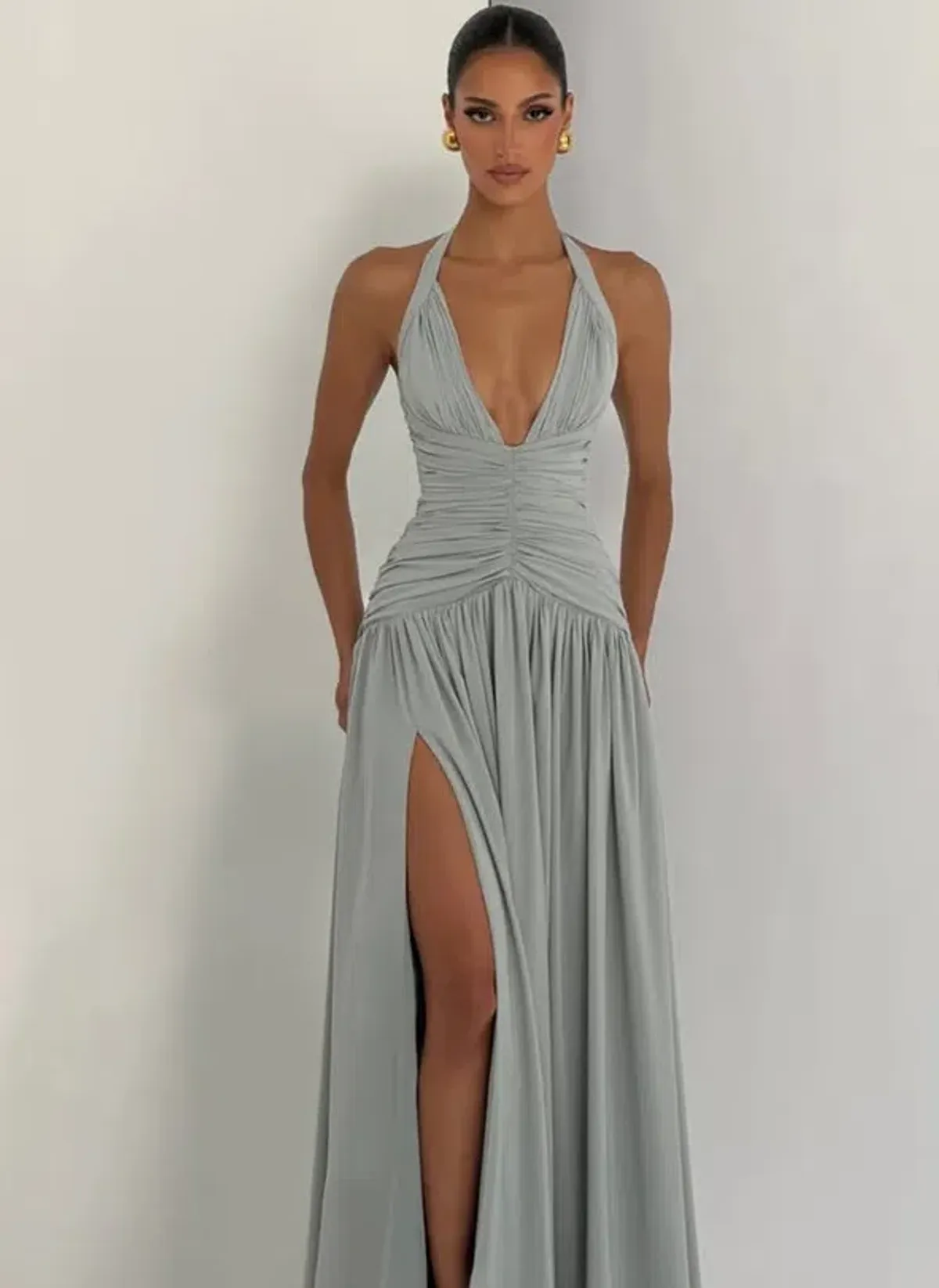 Babyboo Fashion Amaris Maxi Dress Sage 6 - Image 1