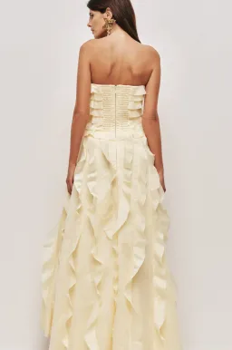 AJE ALLAIRIE GOWN, Yellow, Maxi, Size 6 for rent on The Volte - image 2