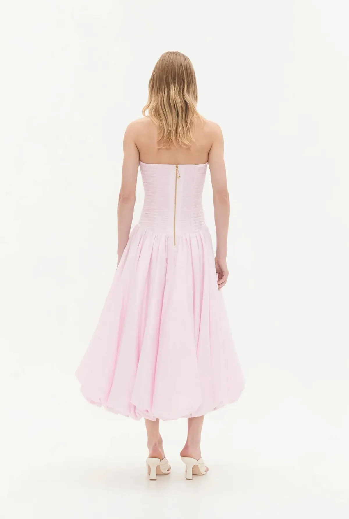 Aje Violette Bubble Midi Dress Pastel Pink Size 8 - Image 6