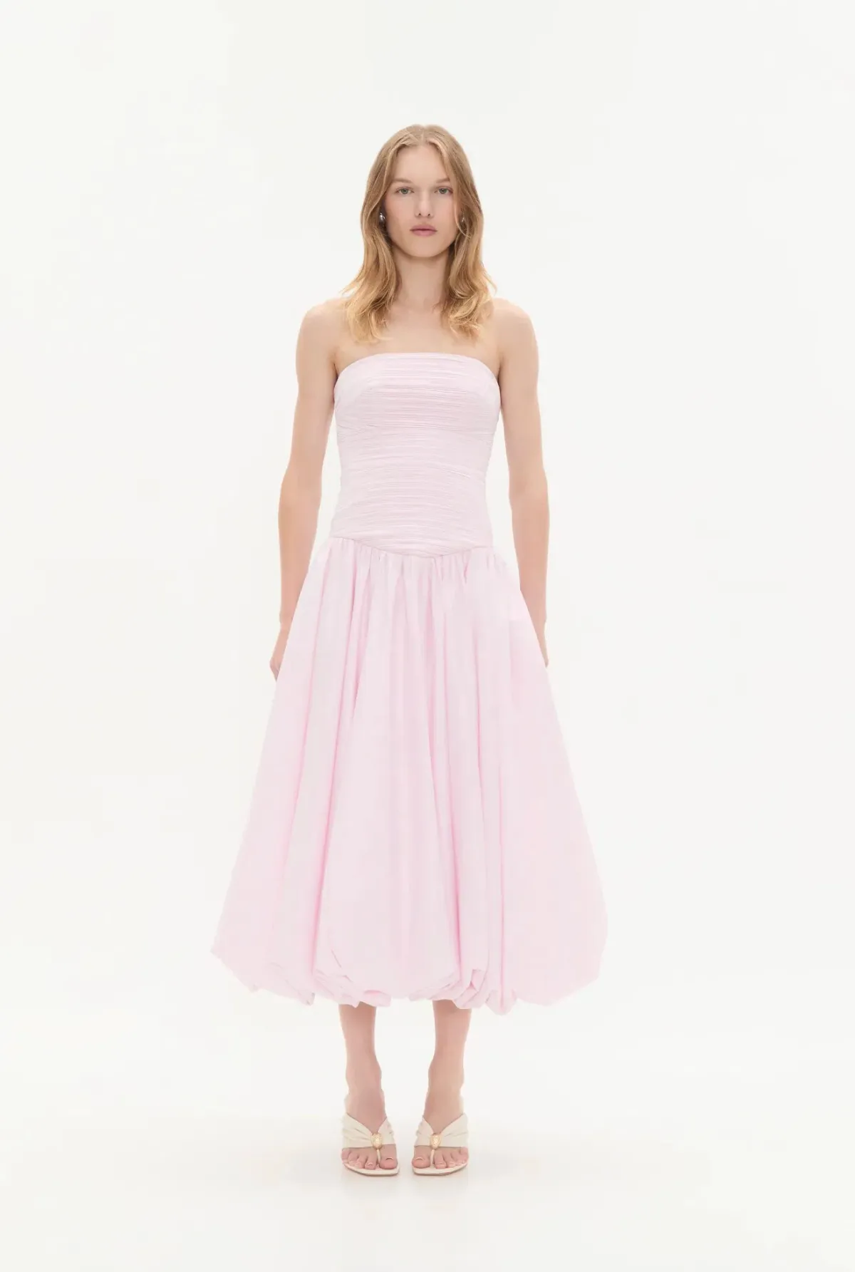 Aje Violette Bubble Midi Dress Pastel Pink Size 8 - Image 1