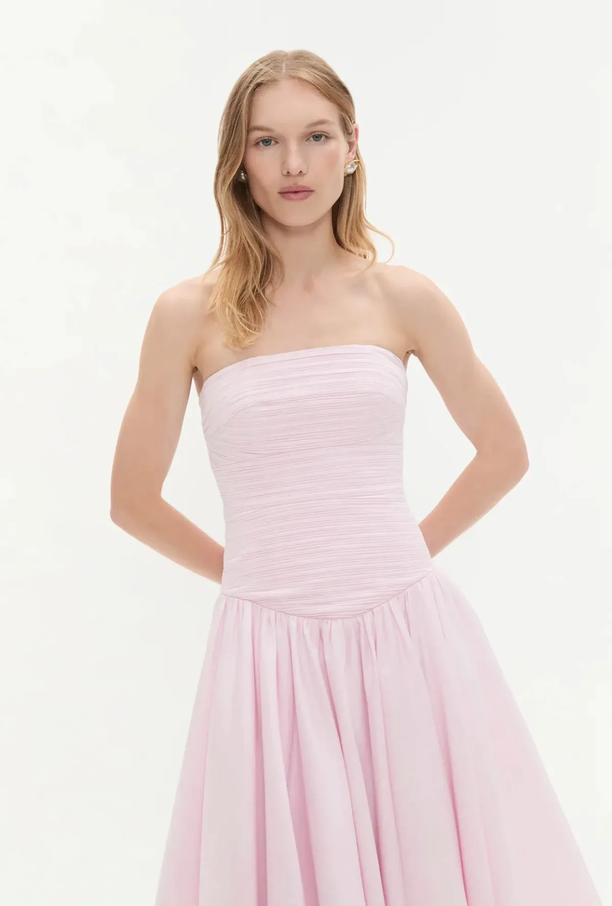 Aje Violette Bubble Midi Dress Pastel Pink Size 8 - Image 3