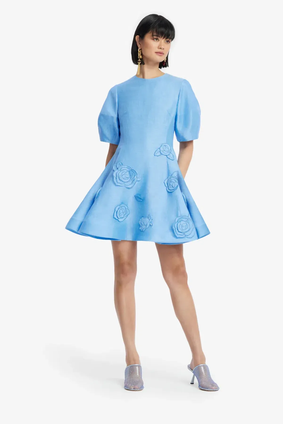Leo Lin Simona Appliqué Mini Dress; size 12 - Image 2