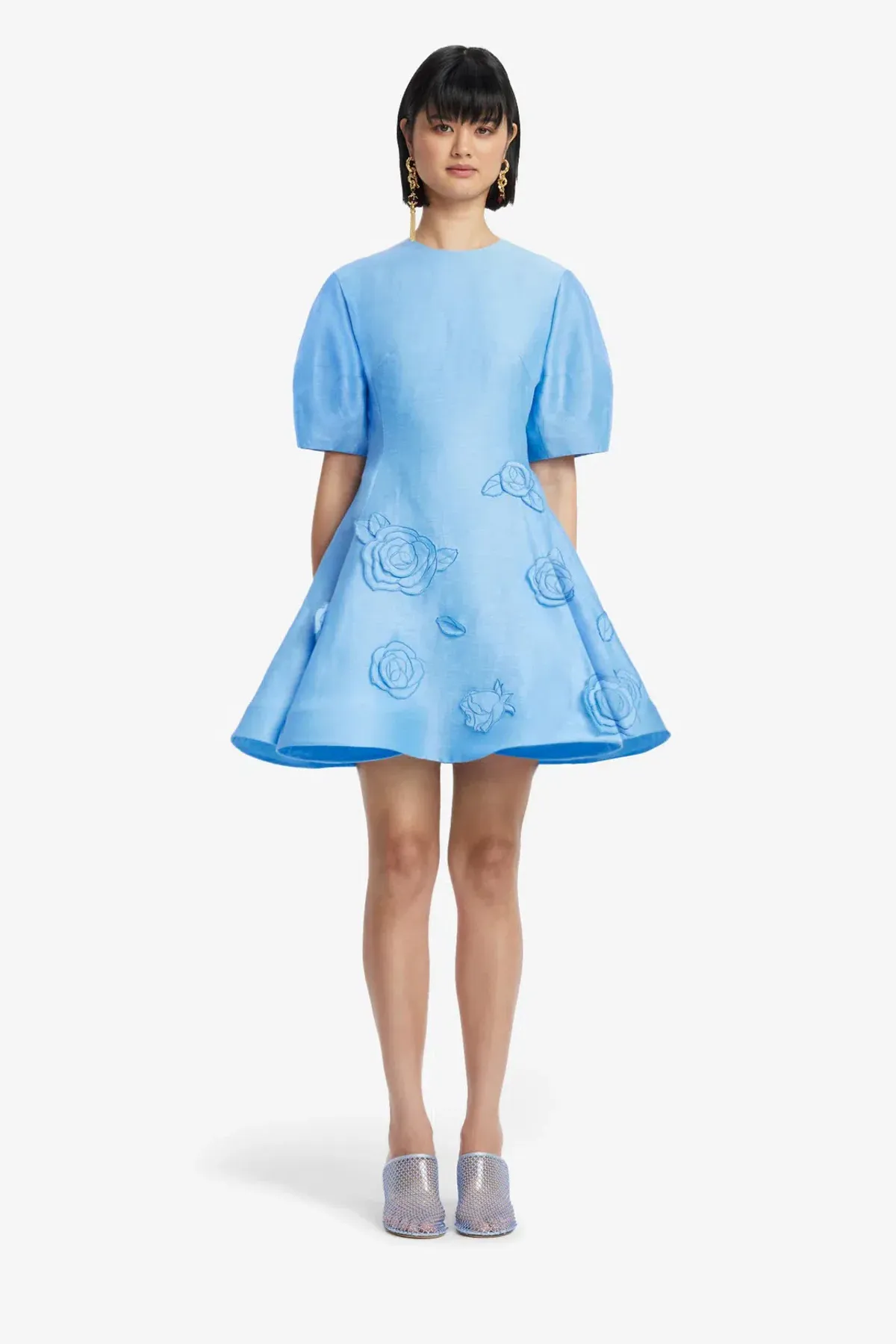 Leo Lin Simona Appliqué Mini Dress; size 14 - Image 1
