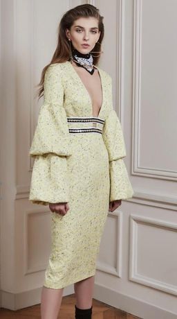 Asilio The Other Woman Midi Dress Yellow Size 10 for rent on The Volte - image 3