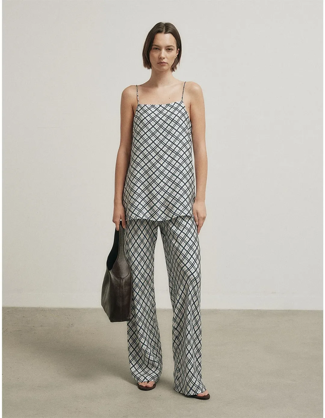 Witchery Check Pants Blue Size 10 for rent on The Volte - main image