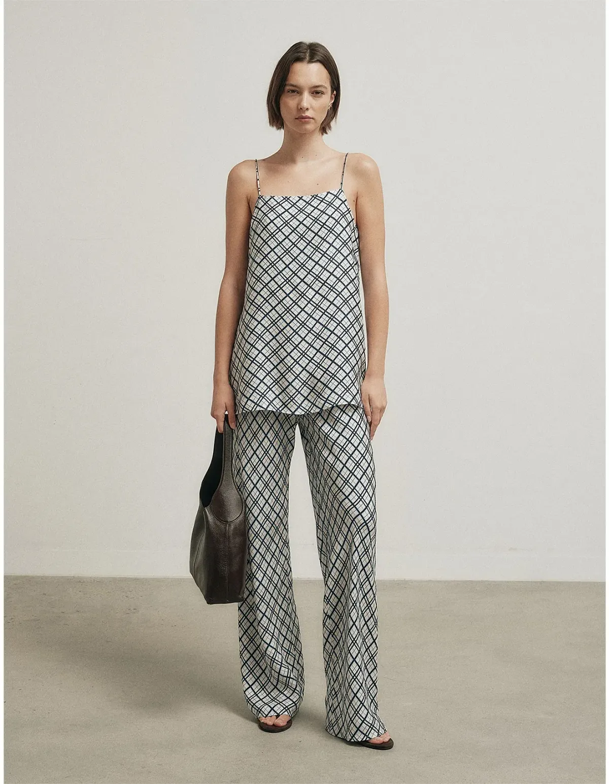 Witchery Check Pants Blue Size 10 for rent on The Volte - main image