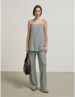 Witchery Check Pants Blue Size 10 for rent on The Volte - image 1