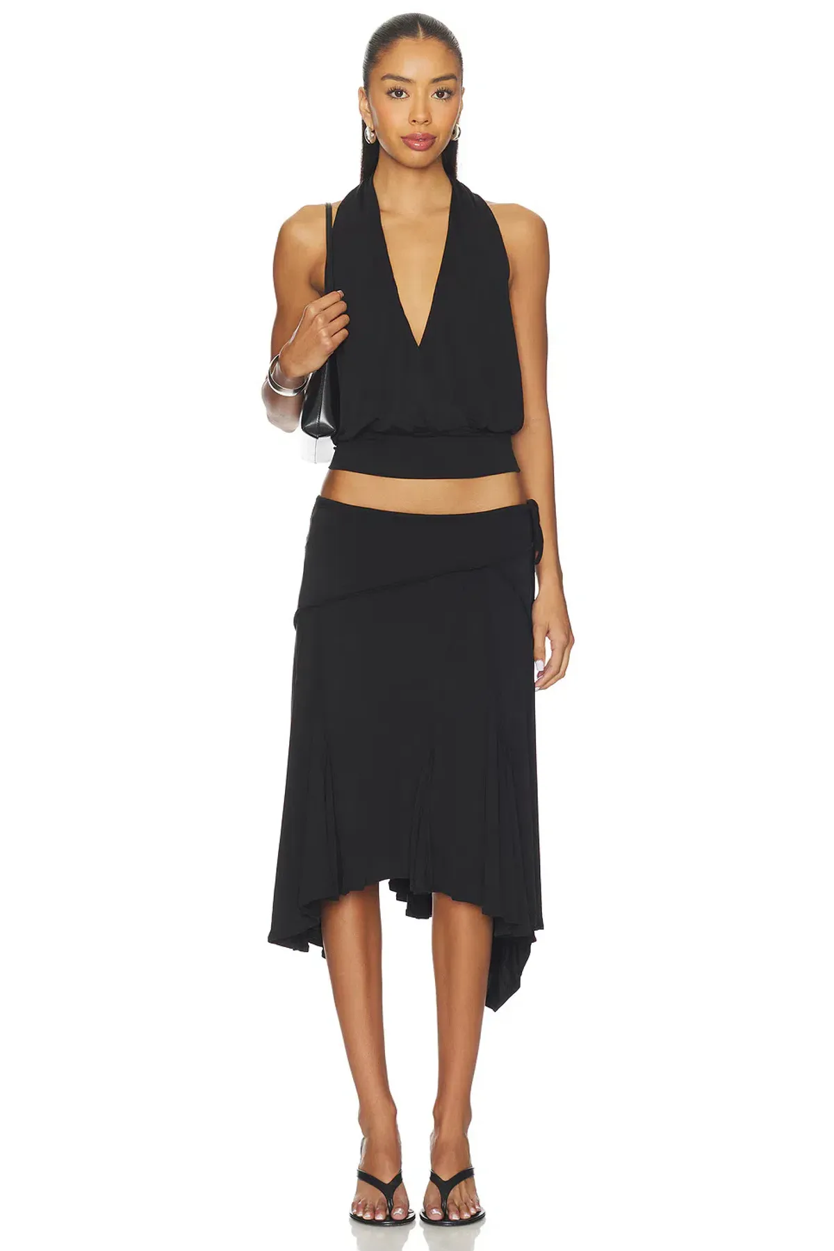 With Jean Sharni Top and Skirt Set in Black Size S / AU 8 - Image 1