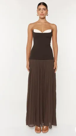Jefrei Sei/She is Olla Nicolette dress in Espresso Size XS for rent on The Volte - image 1
