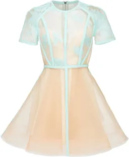 Alex Perry Arley Mini Dress Blue and Nude Size 10 for rent on The Volte - image 2