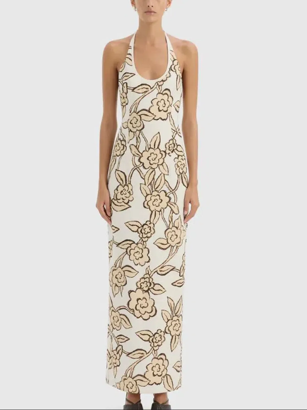 Sir Elodie Halter Neck Midi Dress Size 2/10 - Image 1