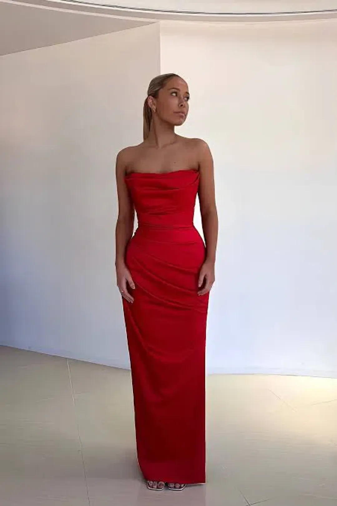 House of CB Adrienne Strapless Gown Size 8 for rent on The Volte - main image