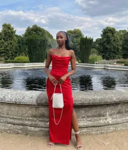 House of CB Adrienne Strapless Gown Size 8 for rent on The Volte - image 3