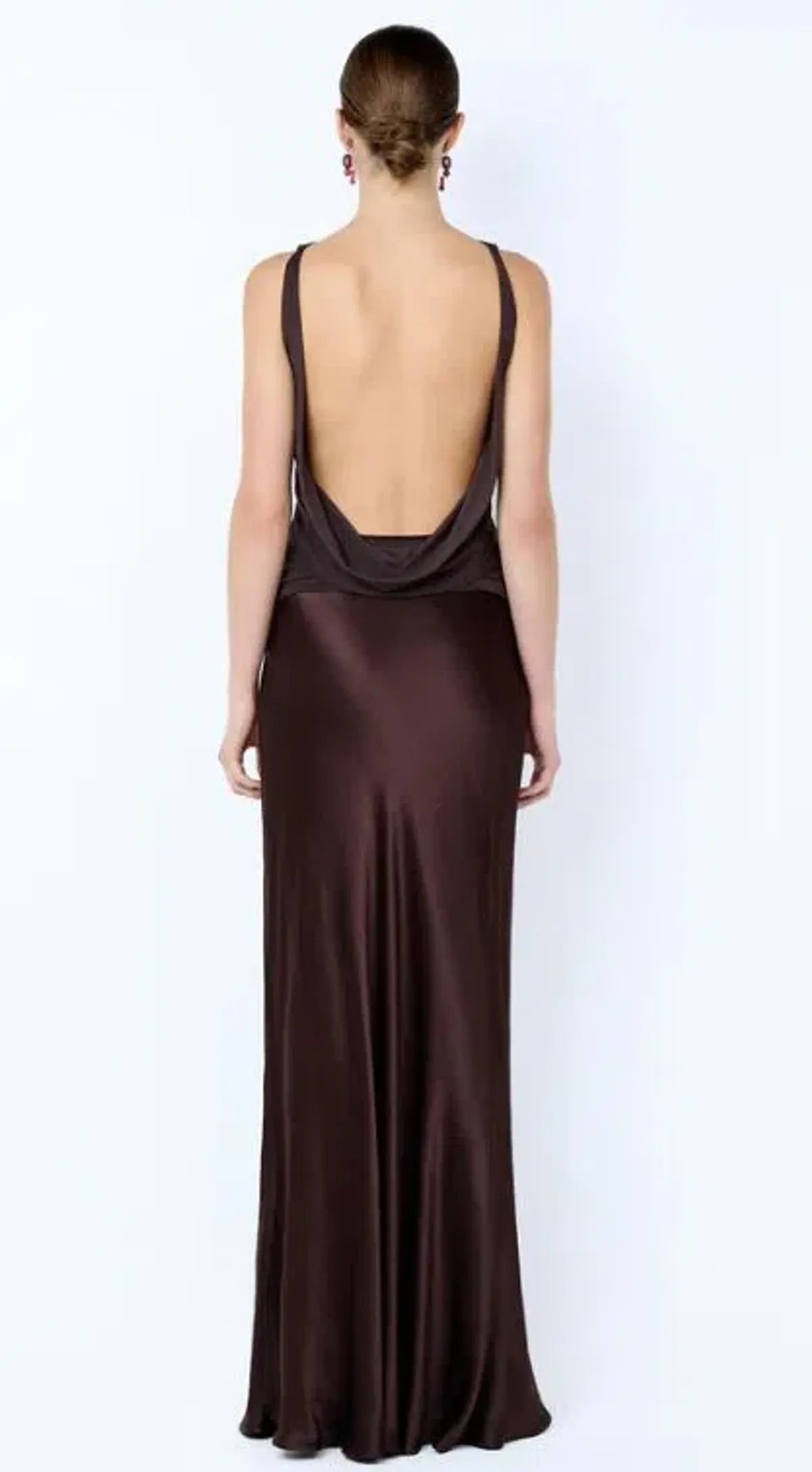 Bec and Bridge Mirabelle Cowl Neck Maxi Dress in Dark Chocolate Size 12 - Image 2