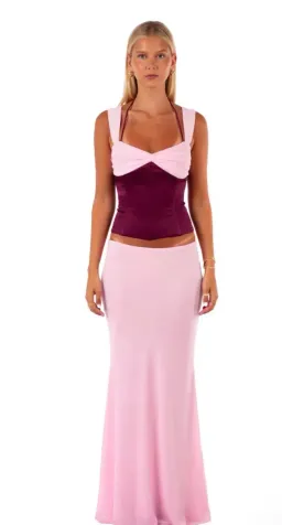 Scarlett corset top and maxi skirt set for rent on The Volte - image 1