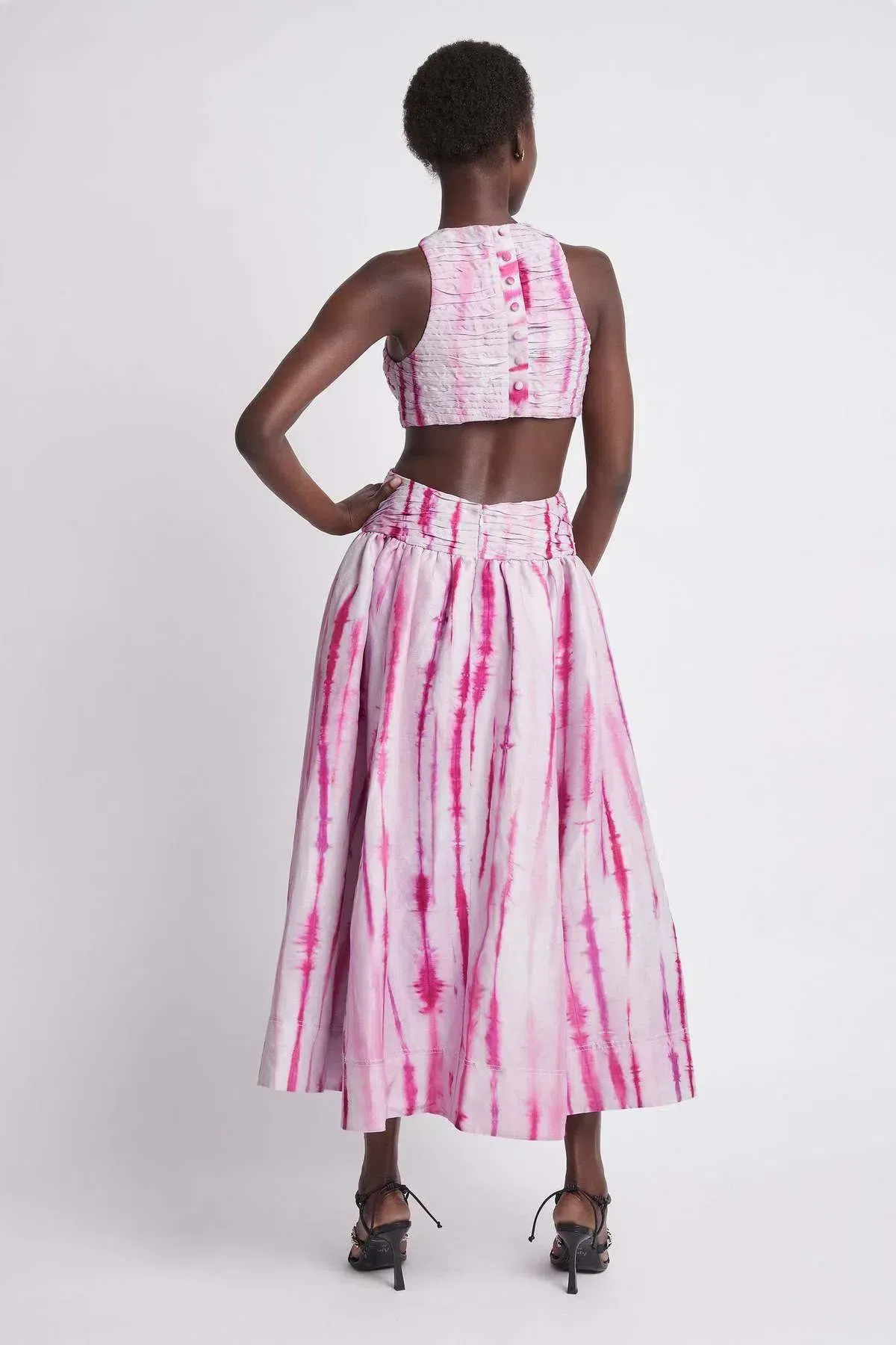 Aje Introspect Ripple Cut Out Midi Dress Size AU 8 / S - Image 3