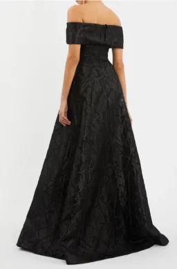 Rebecca Valance Colette Off Shoulder Gown Black Size AU 10 for rent on The Volte - image 3
