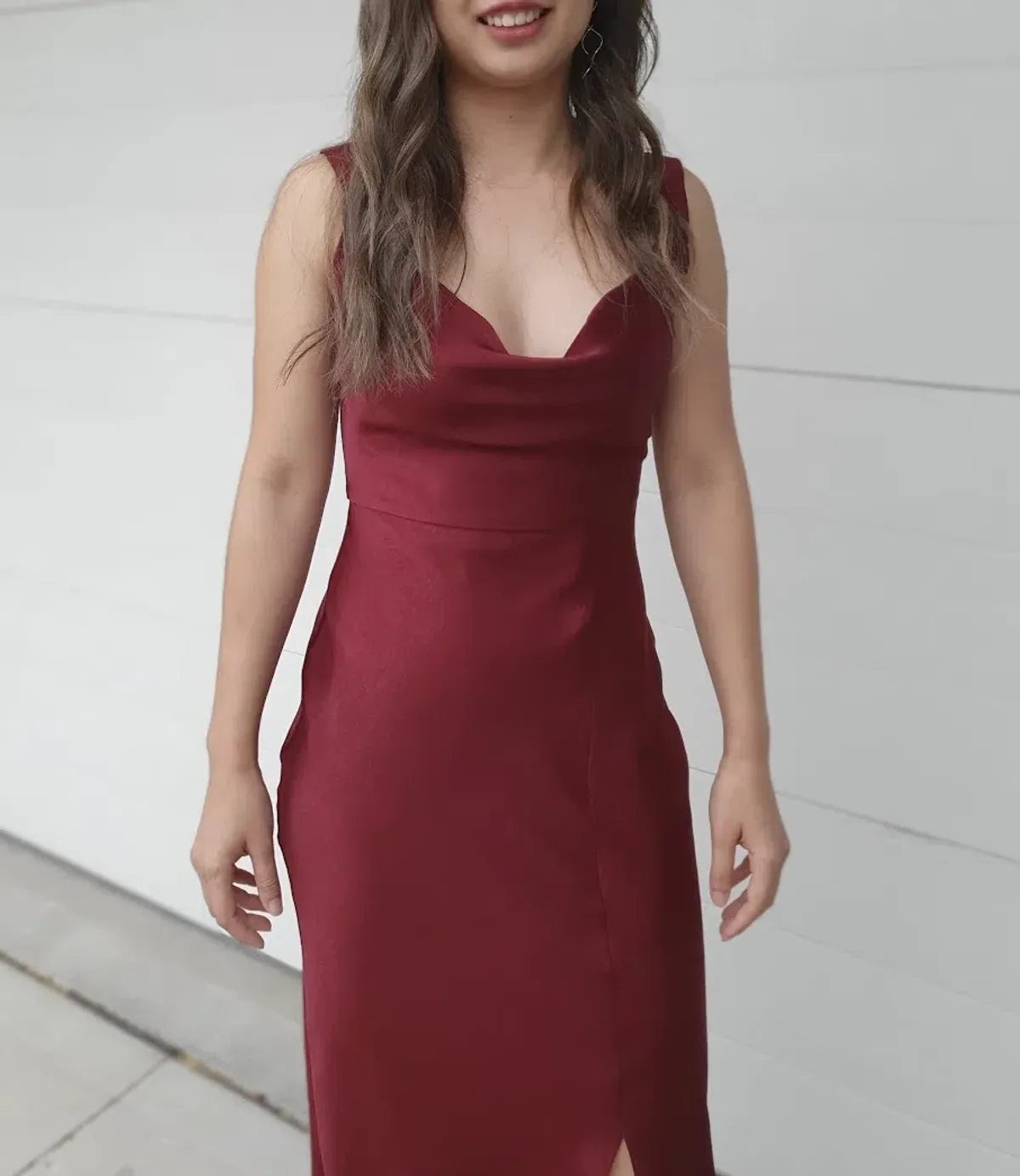Forever New Kylie Cowl Satin Dress Size 4 - Image 3