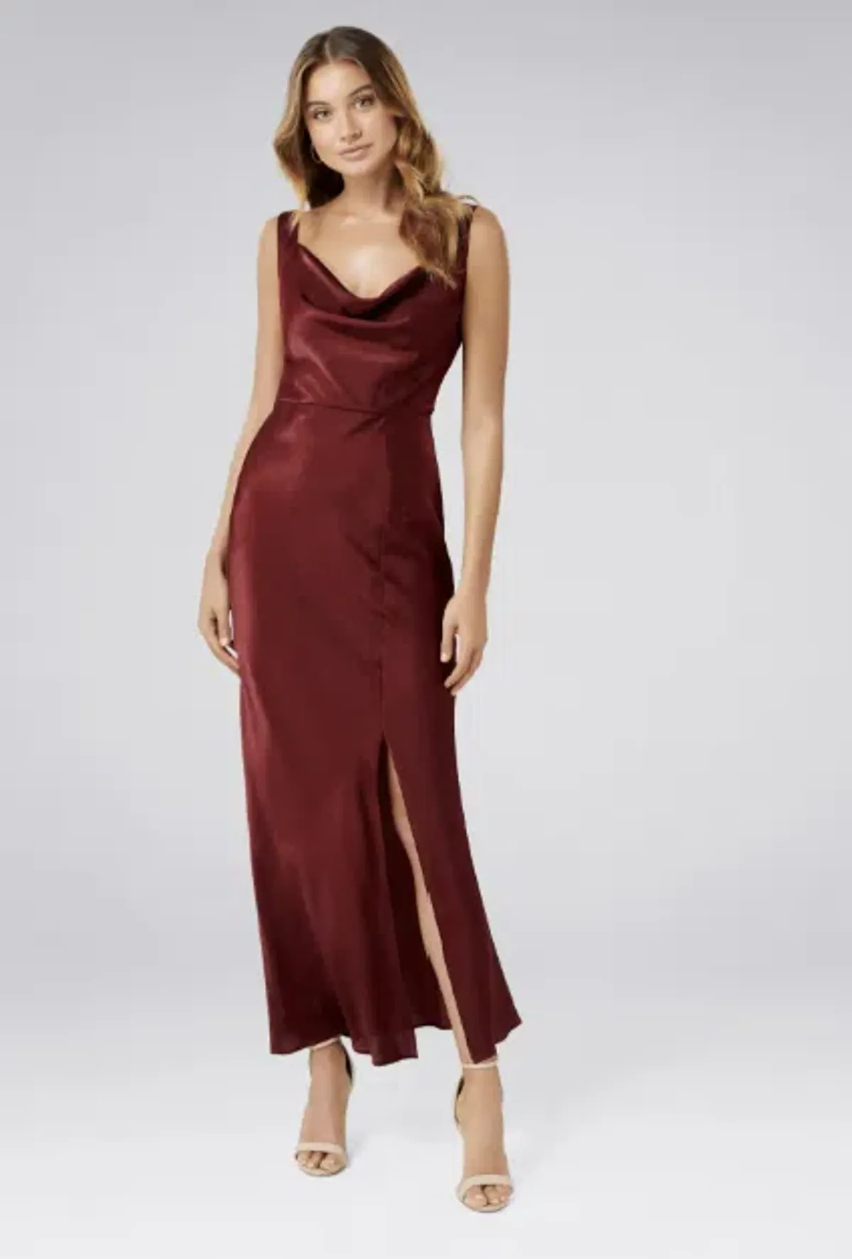 Forever New Kylie Cowl Satin Dress Size 4 - Image 2