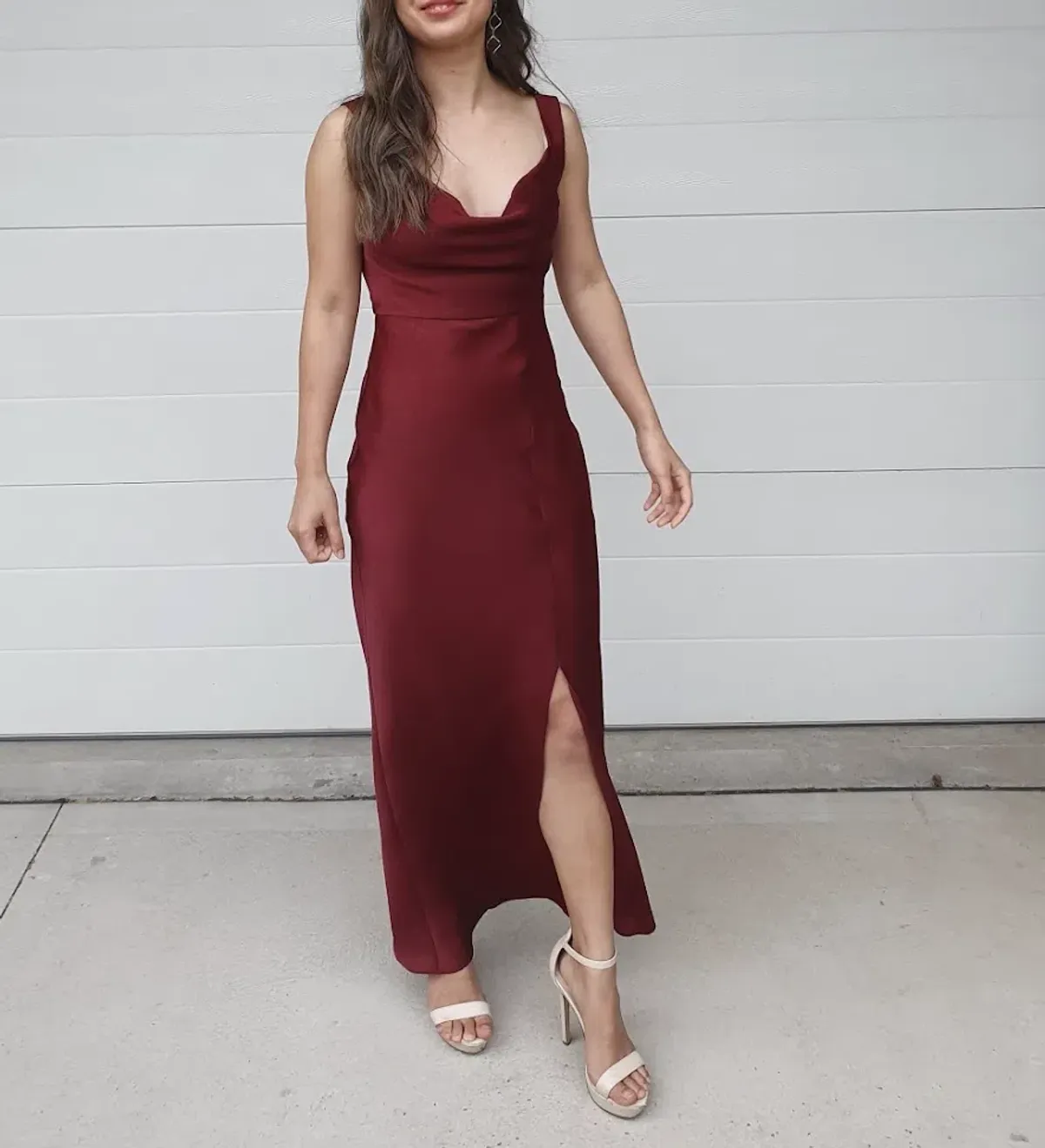 Forever New Kylie Cowl Satin Dress Size 4 - Image 4