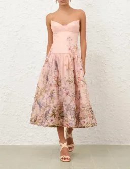 Zimmermann Rebellion Fitted Picnic Dress pink size 3 / AU 14 for rent on The Volte - image 2