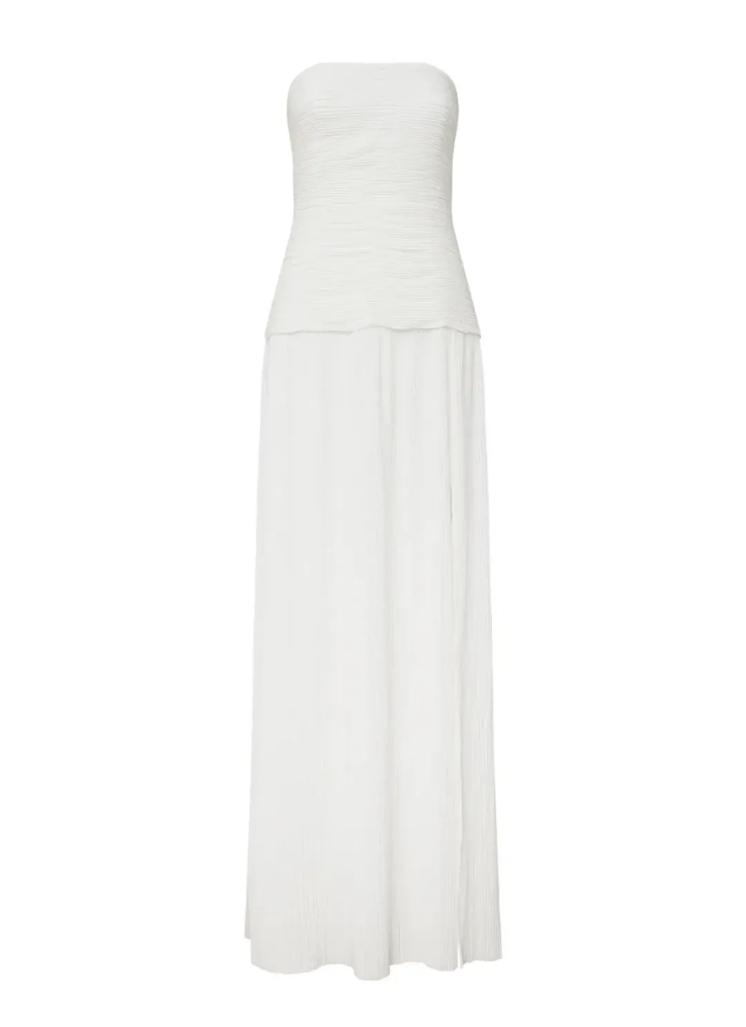 MANNING CARTELL DOUBLE TIME PLEAT STRAPLESS DRESS in WHITE AU 8 | Engagement party, Bridesmaid Dress for rent on The Volte - main image