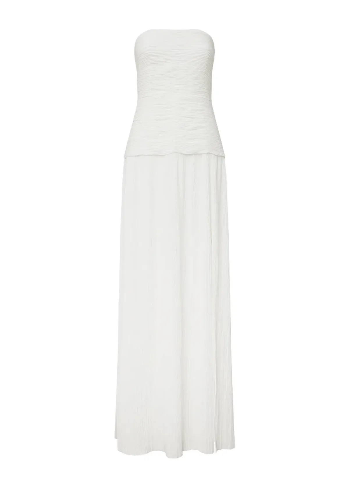 MANNING CARTELL DOUBLE TIME PLEAT STRAPLESS MAXI DRESS in WHITE AU 10 | Engagement party, Bridesmaid Dress - Image 3