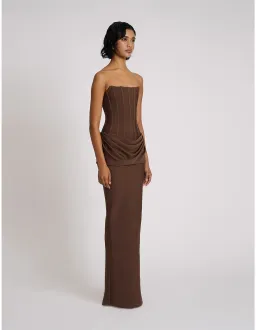 Eliya The Label Hilda Gown Brown Size 10 for rent on The Volte - image 2