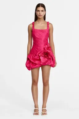 Acler Maxey Mini Dress Magenta- Size 8 for rent on The Volte - image 1