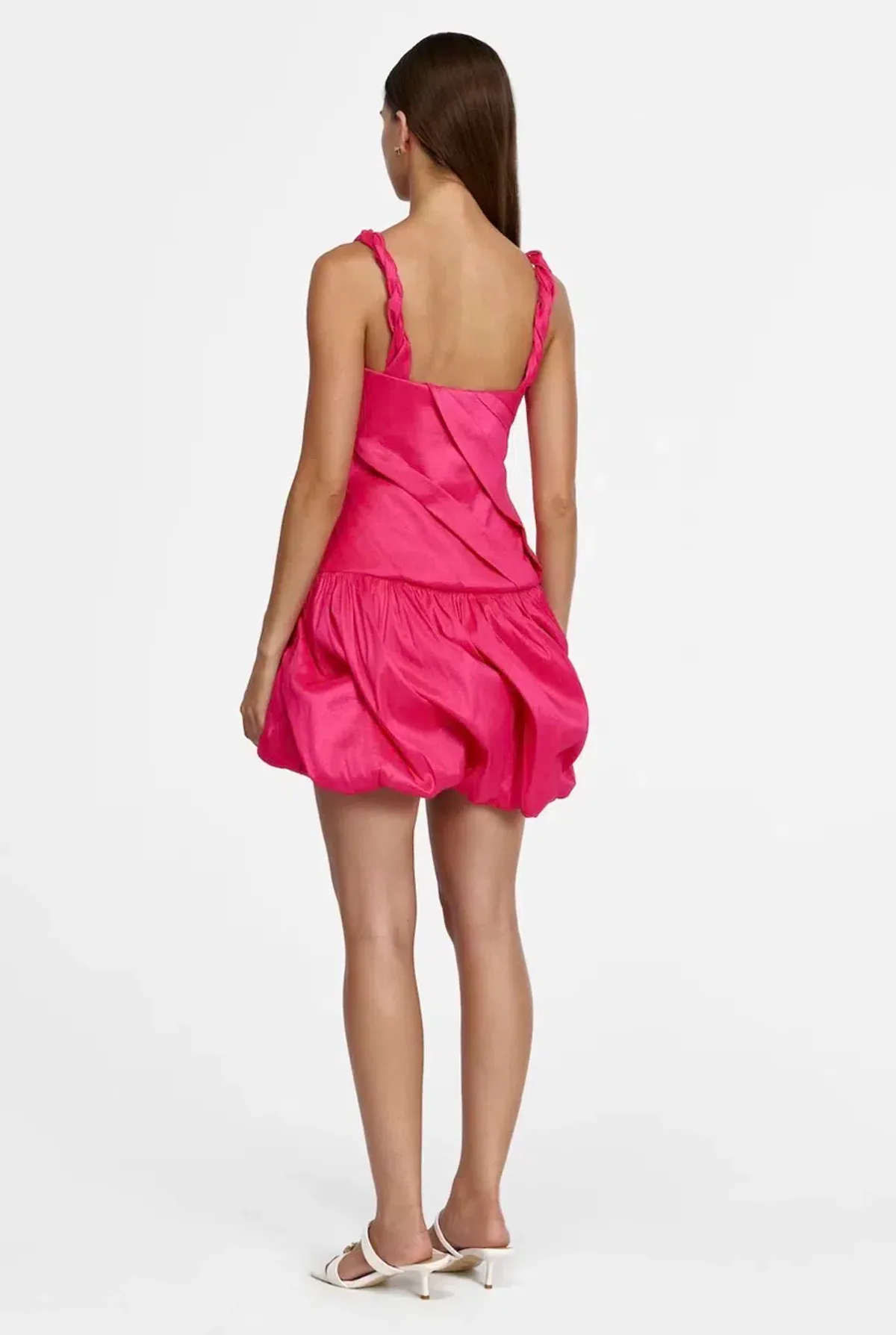 Acler Maxey Mini Dress Magenta- Size 10 - Image 2